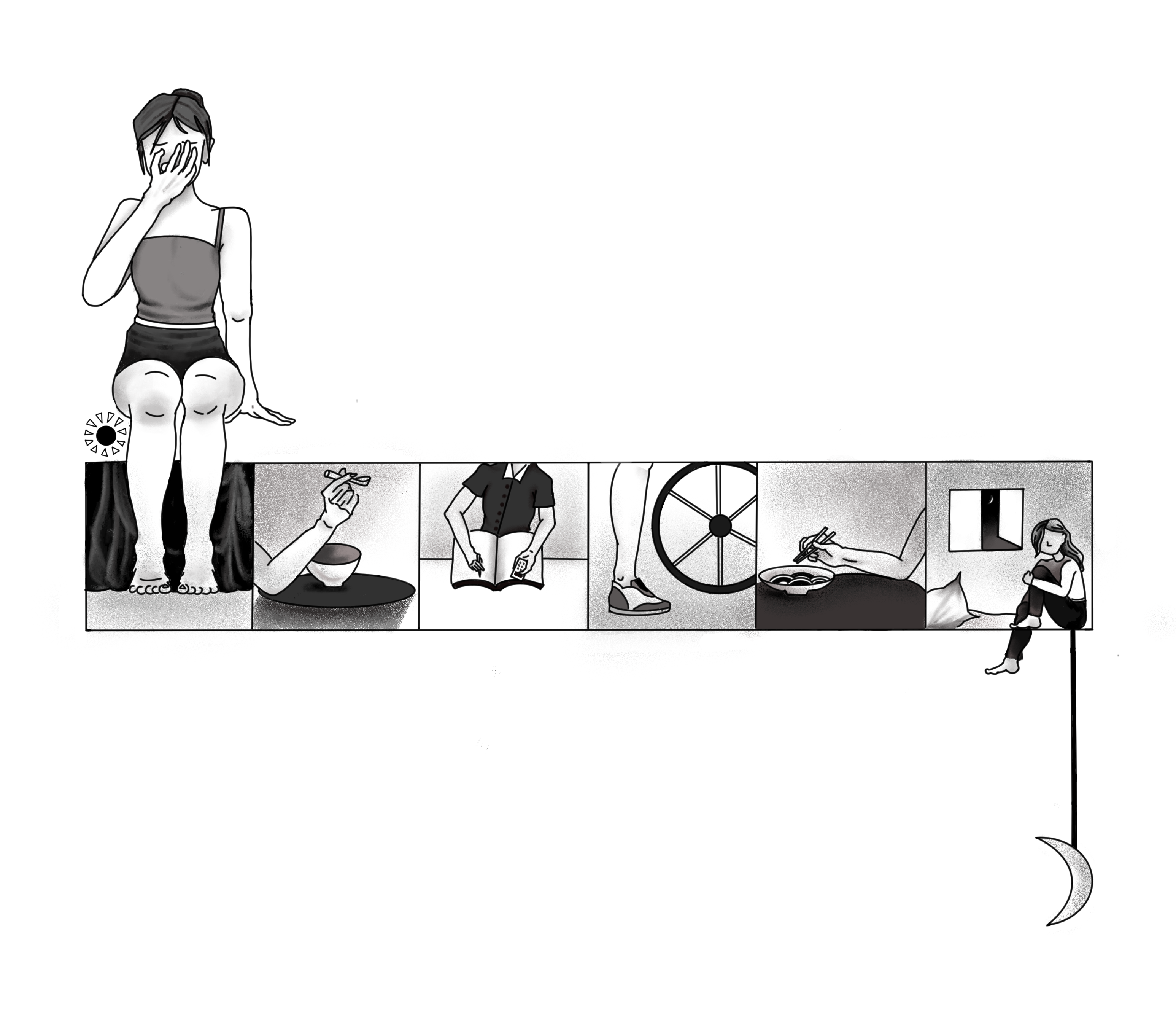 A digital painting called 'monotone'